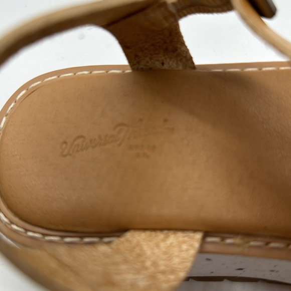 Universal Thread Tan Leather Platform Sandals Size 6.5 MCS6327E - Picture 7 of 8
